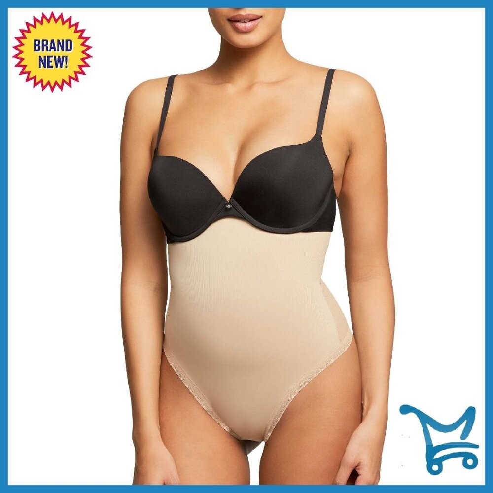 Plus Size Firm Tummy Control High Waist Thong Shapewear Body Shaper